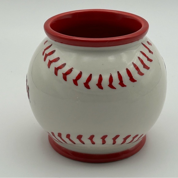 2013 BOELTER BRAND ANGELS CUP MUG BASEBALL DESIGN RED WHITE 3-3/4”TALL - Picture 5 of 9